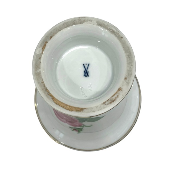 VINTAGE MEISSEN PORCELAIN ROSE VASE #Q22(6) - Picture 11 of 15